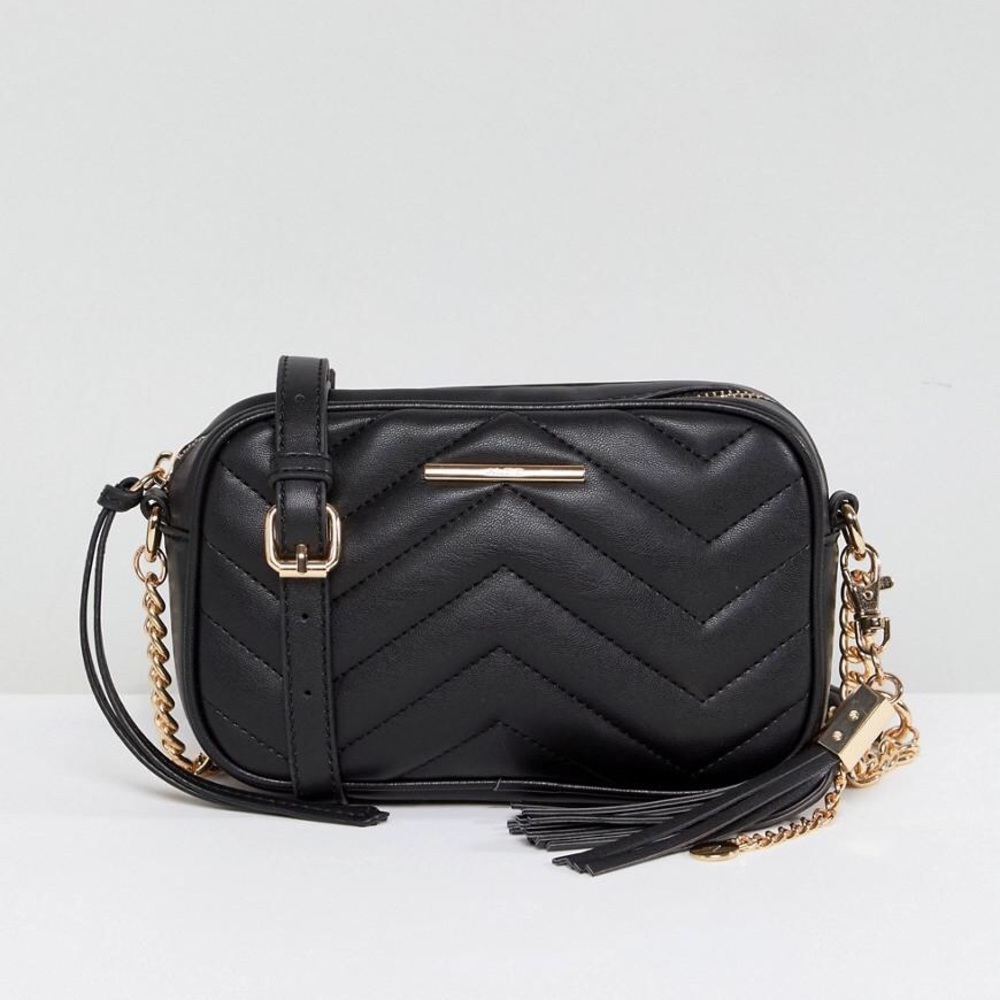 Aldo Mini Chevron Faux Leather Crossbody